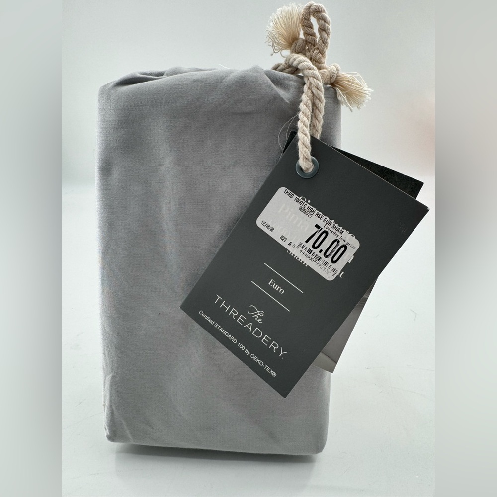 Euro Sham The Threadery Signature Pima Cotton 1000 TC High Rise NEW 1pc Bedding